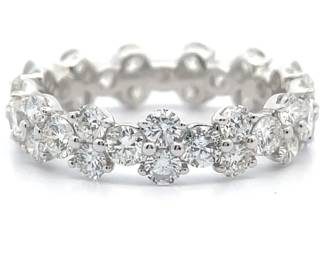 2.50 Carat Diamond Trellis Cluster Ring in 14k White Gold