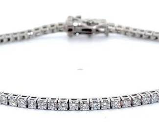 2.00 Carat Diamond Tennis Bracelet in 14K White Gold