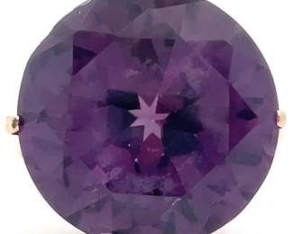 Vintage Estate! 9.50 Carat Color-Change Alexandrite Solitaire Ring in 14k Yellow Gold