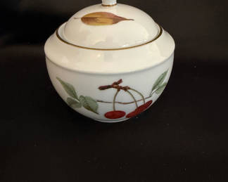 Lot 25:  Royal Worcester Evesham Gold Lidded Sugar Bowl