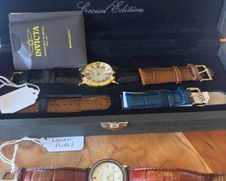 MENS INVICTA WATCH AND LUCIAN PICARD