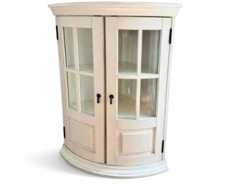 25 BallardDesignsWhiteCornerCurioCabinet
