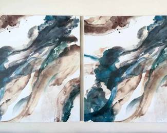 KR150Large Beige  Blue Art