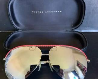 KR228Victoria Beckham Sunglasses, Red Aviator 