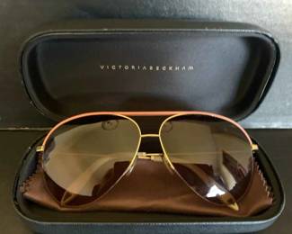 KR227Victoria Beckham Pink Aviator Sunglasses 