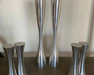 KR249VNambe Studio Candleholders  Salt  Peppers