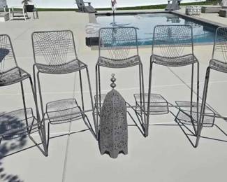 KR141Patio bar stools with lamp