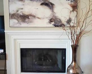 KR176Large Glass Vase And Art Print 