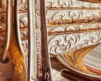 Americana Golden Heritage flatware pattern detail