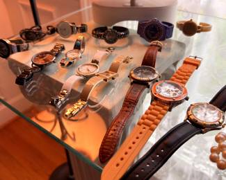 Men's watch collection, assorted brands