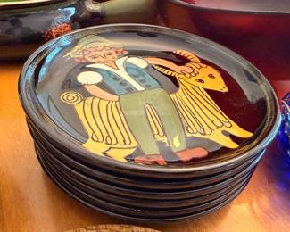 Decorative plates with Greek mythology figural design