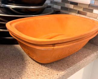 Terracotta clay bread baker and bakeware