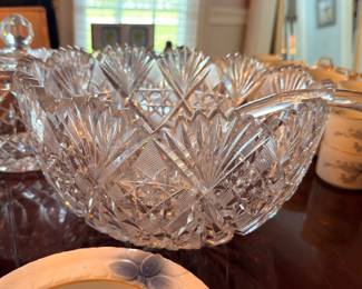 Antique American Brilliant cut crystal bowl