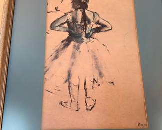 Framed Degas ballerina print