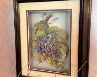 Framed grape still life print
