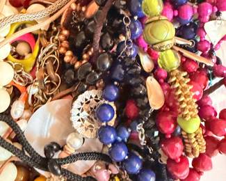 Costume jewelry beaded necklaces lot