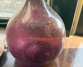Purple glass based lamp