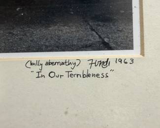 In Our Terribleness Photo by Bill Abernathy Fundi 1963