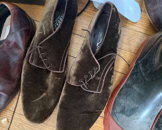 Men's Vintage Brown Velvet shoes