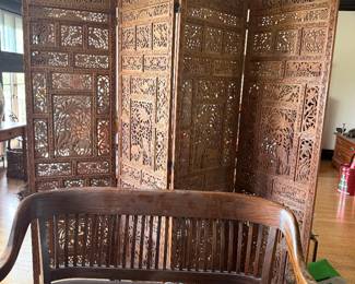 Four panel screen