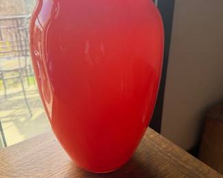 Art glass vase signed L. Millard 1997