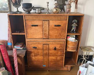 Antique Oak Desk Bookcase