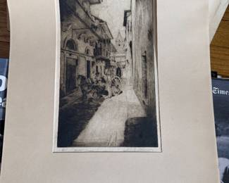 Print Village Scene