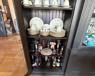 Contents of china cabinet and Lenox china Eternal Pattern