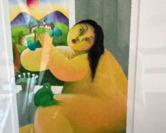 Art by Yin Cha 1996 8" x 6" does not include mat or frame