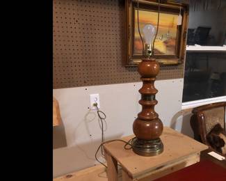 Solid wood antique lamp