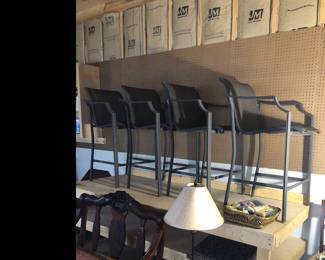 4 bar height outdoor chairs alluminum 