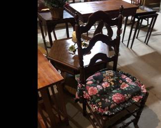 Antique chair with cushion