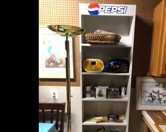 Modern floor lamp and misc items for sale