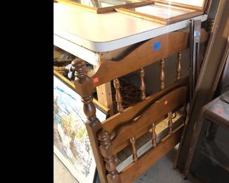 Antique twin bed comes with rails 