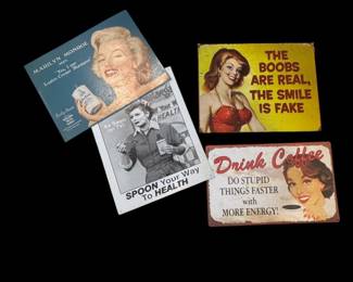 Vintage metal signs