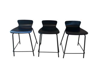 Set of black counter height, Barstools