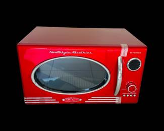 Retro red microwave