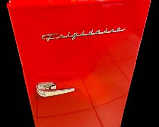 Red retro small refrigerator