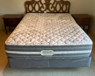 Thomasville headboard with Beautyrest mattress (we believe this bedroom set is from the Pecan French Country Collection)