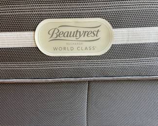 Close up of tag on Beautyrest Recharge World Class Mattress 