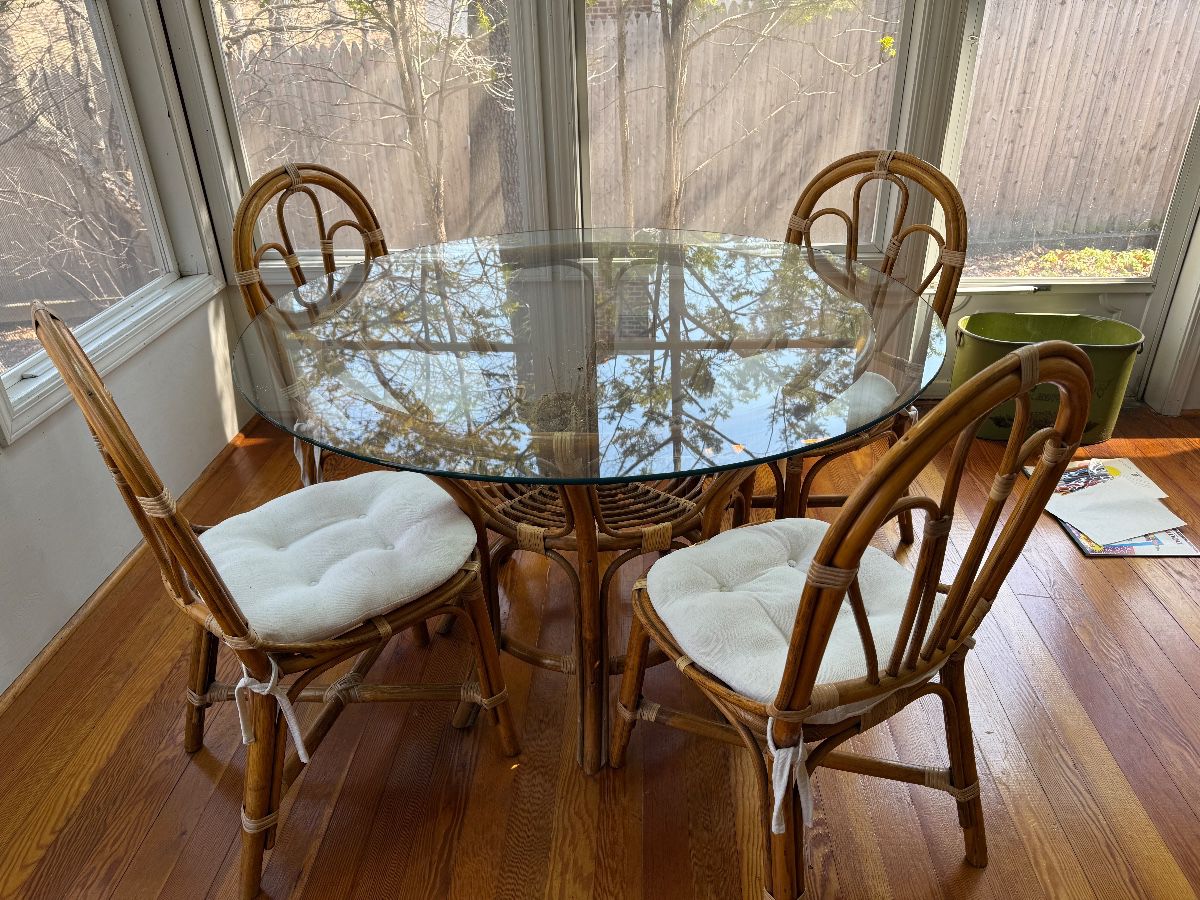 MCM Bamboo table w/4 chairs