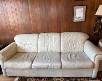 Leather sofa…