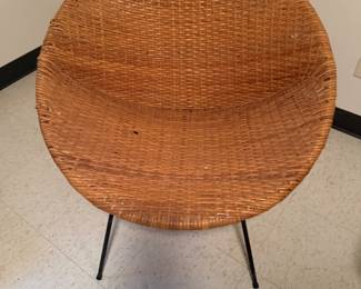 Vintage MCM rattan chair