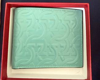 Ferragamo turquoise wallet