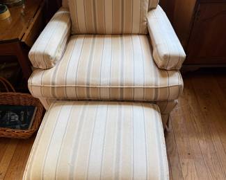 Comfy old “Archie Bunker” chair and ottoman