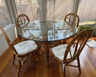 MCM Bamboo table w/4 chairs