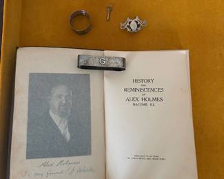 Antique book and sterling trinkets