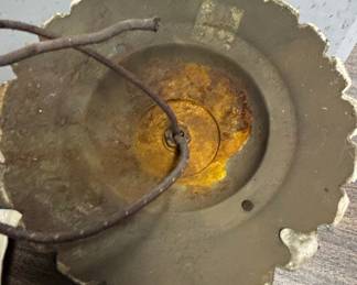 Vintage Cut Glass Flush Mount Ceiling Light Fixture