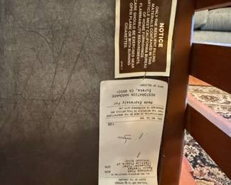 Restoration Hardware Oak Rocking Chair with Leather Seat - Arts and Crafts Style