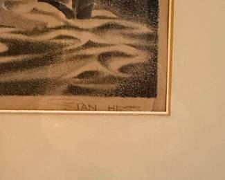 Stanley Hess "Trot Line" Lithograph